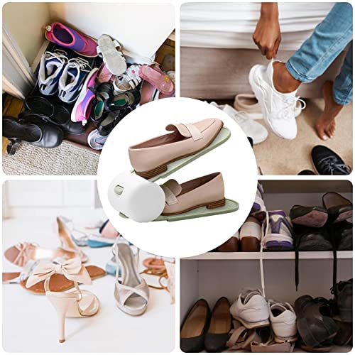 Aiend Shoe Slots Organizer, Adjustable Shoe Stacker Space Saver, Double Deck Shoe Storage Ideas for Closet Organization, Multi-Colored