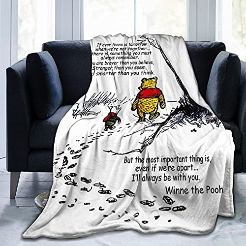 Anime Blanket Flannel Fleece Throw Blankets Best Friend Super Soft Cozy Warm Plush Bedding for Sofa Living Room Bedroom 50"x40"