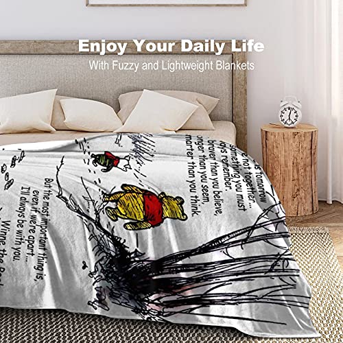 Anime Blanket Flannel Fleece Throw Blankets Best Friend Super Soft Cozy Warm Plush Bedding for Sofa Living Room Bedroom 50"x40"