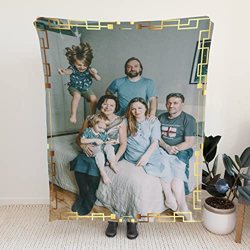 Personalized Custom Blanket Soft Flannel Material, Multi-Size Options Using Photos of Family, Friends, Dog, Cat Or Pet, Birthday Valentines Gifts