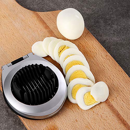 Egg Slicer, BIBURY Egg Slicer for Hard Boiled Eggs, Egg Cutter Heavy Duty for Egg Strawberry Mushroom Soft Fruit, Stainless Steel Wire with 3 Slicing Styles, Easy to Clean