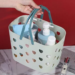 Portable Shower Caddy Tote Plastic Storage Basket with Handle Box, Plastic Organizer Storage Tote, Portable Storage Basket, Bathroom Supplies Storage Organizer for Bathroom, Kitchen, College Dorm