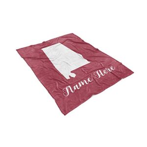 State Pride Series Alabama - Personalized Custom Fleece Blankets with Your Family Name - Celebrate United States