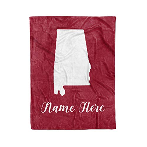 State Pride Series Alabama - Personalized Custom Fleece Blankets with Your Family Name - Celebrate United States