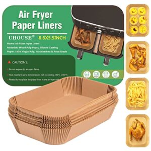 air fryer liners for ninja,paper air fryer liners disposable,power xl air fryer liners 8.6''*5.5'',air fryer disposable paper liner for ninja dz201 dz401
