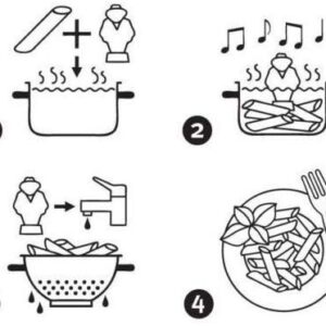 Al Dente - The Singing Floating Pasta Timer: Will Sing Different Tunes when Pasta is Ready at 3, 7, 9, and 11 Minutes, to be Boiled with any Pasta in the Pot, Floats in Cold & Hot Boiling Water