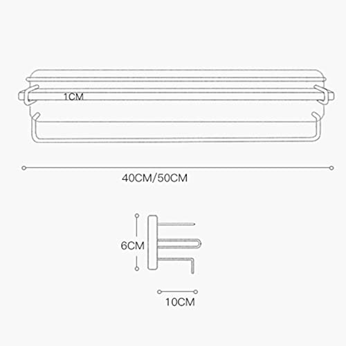 NESHO Shower Shampoo Holder No Drill Bathroom Shelves Adhesive Shower Storage Wall Mounted Large Capacity Rust-proof For Bathroom Kitchen,1A,50cm (Color : 2A, Size : 50cm)