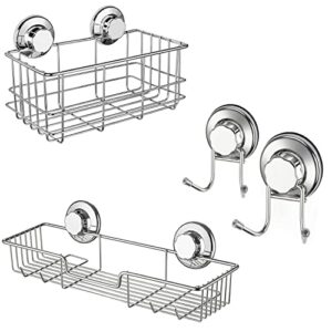 ipegtop suction cup shower caddy and hooks