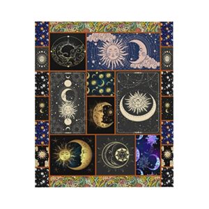 sun and moon blankets moon throw blanket super soft warm lightweight cozy for bed sofa couch room decorate 50 x 60 inch