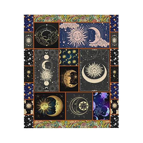 Sun and Moon Blankets Moon Throw Blanket Super Soft Warm Lightweight Cozy for Bed Sofa Couch Room Decorate 50 X 60 inch