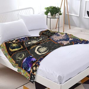 Sun and Moon Blankets Moon Throw Blanket Super Soft Warm Lightweight Cozy for Bed Sofa Couch Room Decorate 50 X 60 inch