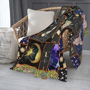Sun and Moon Blankets Moon Throw Blanket Super Soft Warm Lightweight Cozy for Bed Sofa Couch Room Decorate 50 X 60 inch