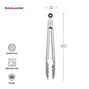 KitchenAid Stainless Steel Utility Tongs, 10.28 Inch