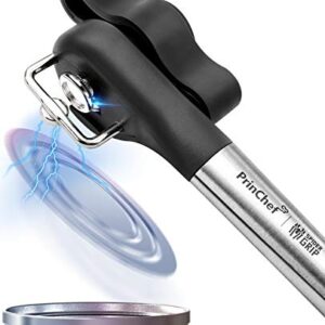 PrinChef Can Opener Smooth Edge, No-Trouble-Lid-Lift Manual Can Opener with Magnet, Side-Cut Safety Can Opener Smooth Edge, with Sharp Blade | Rust Proof Stainless Steel Can Openers, Heavy Duty