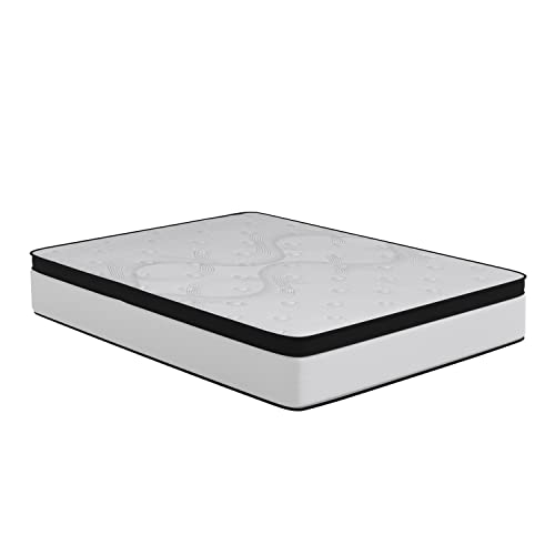 EMMA + OLIVER Asteria Extra Firm 12" Hybrid Mattress in a Box with CertiPUR-US Certified Foam, Pocket Spring Core & Knit Fabric Top for All Sleep Positions - Queen