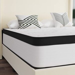 EMMA + OLIVER Asteria Extra Firm 12" Hybrid Mattress in a Box with CertiPUR-US Certified Foam, Pocket Spring Core & Knit Fabric Top for All Sleep Positions - Queen