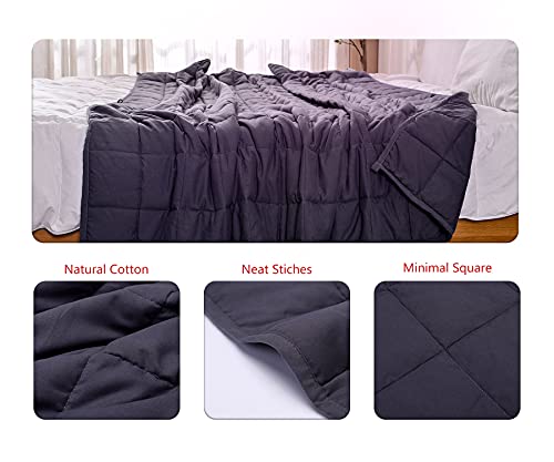 AN King Weighted Blanket (20 lbs, 80” x 87”) Perfect for Couples, King Size Heavy Blanket Breathable Cotton with Natural Glass Beads