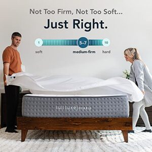 Lull The Luxe Hybrid Mattress in a Box - A Luxurious Combination of Premium Memory Foam and Individually Wrapped Springs (Queen)