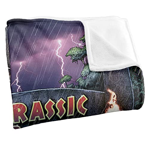 Jurassic Park Welcome to The Park Silky Touch Super Soft Throw Blanket 36" x 58"