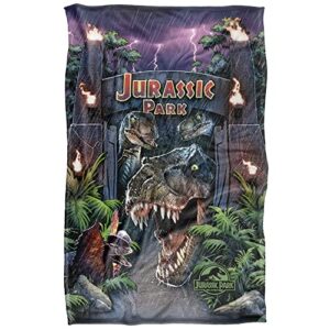 Jurassic Park Welcome to The Park Silky Touch Super Soft Throw Blanket 36" x 58"