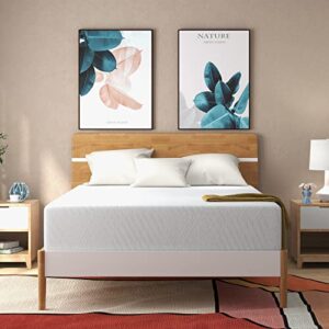 fontoi queen size mattress in a box, 10 inch bed mattresses, cooling gel green tea memory foam, medium firm (10in-mego-queen)