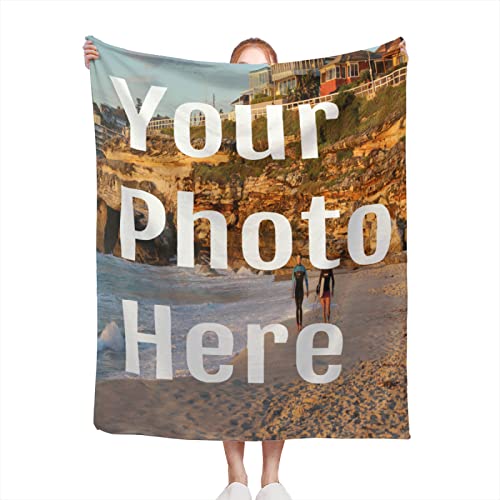 EZAIOT Custom Blankets with Photos Memorial Gifts Custom Blankets Personalized Throws 30"x40"