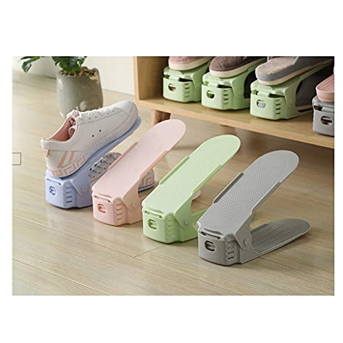 HTLLT Practical and Convenient Shoe Slots Organizer Adjustable Shoe Racks Space Saver Shoe Holder 4/8 Piece Set,D,4 Piece Set