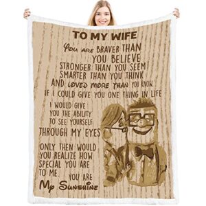 lovinsunshine to my wife blanket,birthday gifts for wife,wife birthday gift ideas,birthday presents for the wife, for her,birthday gift for wife,wife gifts from husband 50x60