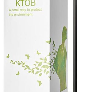 200 Count 100% Compostable Plant-Based PLA Straws-KTOB Biodegradable Black Cocktail Drinking Plasticless Straws-Eco Friendly Plastic Bar Straws