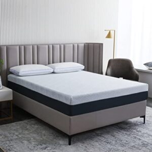 10 inch twin xl memory foam mattress, cool gel bamboo bed mattress in a box, made in usa, certipur-us certified, breathable medium mattress