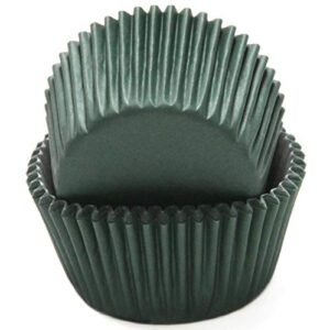 chef craft classic cupcake liners, 50 count, dark green