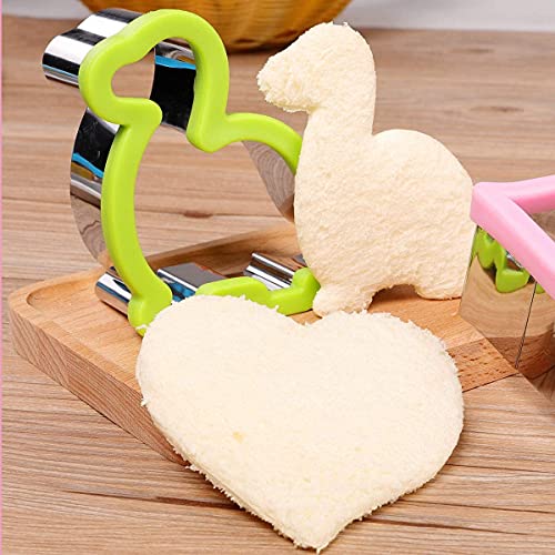 Sandwiches cookie Cutter set,Mouse & Dinosaur & Heart & Star Shapes Sandwich Cutters Cookie Cutters Vegetable cutters-Food Grade Cookie Cutter Stamps Mold Decorate Food for Kids