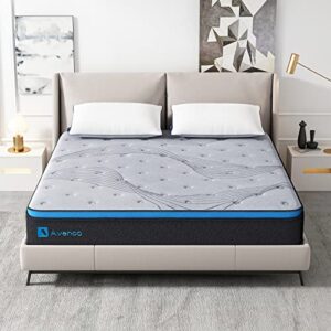 avenco twin size bed mattress in a box, 10 inch hybrid spring and gel memory foam mattresses for kids, edge support, medium firm, certipur-us certified