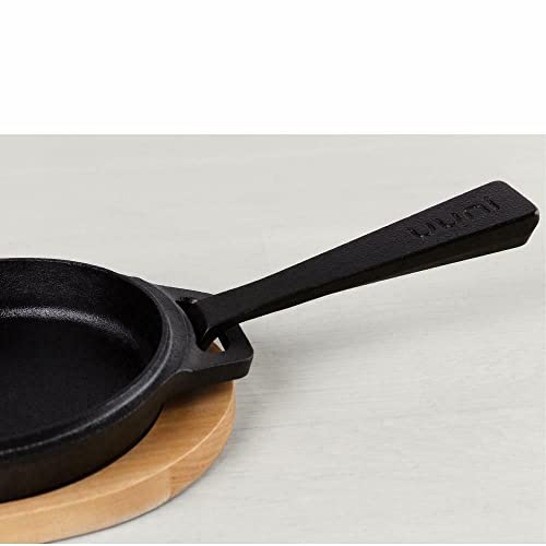 ooni Cast Iron Sizzler Plate - Sizzler Cast Iron Pan - Cast Iron Cookware with Removable Handle - Cast Iron Griddle - Pre-Seasoned Oven Safe