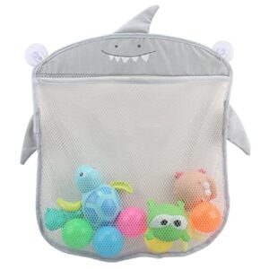 eioflia baby bath toy organizer mesh shower caddy with 2 suction cups net hanging storage bag for bathroom