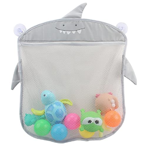 Eioflia Baby Bath Toy Organizer Mesh Shower Caddy with 2 Suction Cups Net Hanging Storage Bag for Bathroom