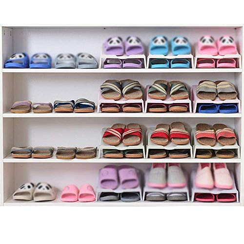 GUONING-L Organize Shoe Rack Space Saver for Women Men Shoes, 5 Piece Set (Color : Pink, Size : 24 12 26cm) Shoe Rack