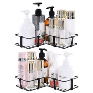 infitran corner shower caddy wall mounted rustproof shower organizer with strong adhesive, stainless steel shower caddy corner for bathroom kitchen dorm bedroom (2 pack)