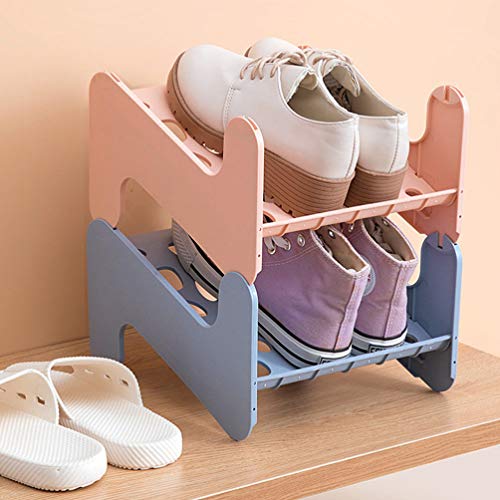 Cabilock Stackable Shoe Storage Shoe Slots Organizer Shoe Stacker Space Saver Shoe Rack Holder for Closet Organization High Low Heels Sneakers Sandals Entryway Shoe Storage Cabinet