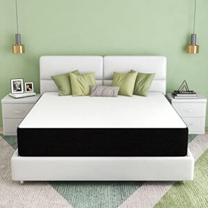 airdown twin mattress, 12 inch gel memory foam mattress in a box, medium firm bamboo charcoal foam mattress twin size, certipur-us certified, made in usa