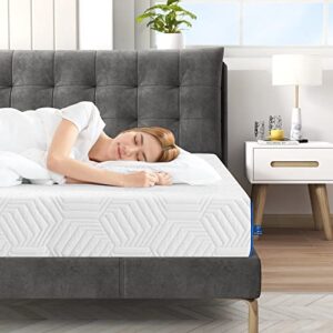 IULULU Queen Mattress 8 Inch, Cooling Gel Infused Memory Foam Mattresses Medium Firm Mattress in a Box Regulates Temperature, Made in USA, 80''×60''