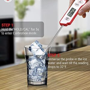 ThermoPro TP15 Waterproof Instant Read Food Thermometer, Digital Meat Thermometer for Cooking and Grilling, Backlight Kitchen Thermometer, BBQ Smoker Cooking Thermometer with Probe Calibration