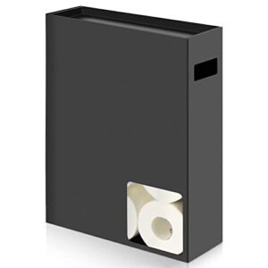 sikon toilet paper storage organizer, toilet paper holder dispenser, 12 rolls compatible, black, thz-112