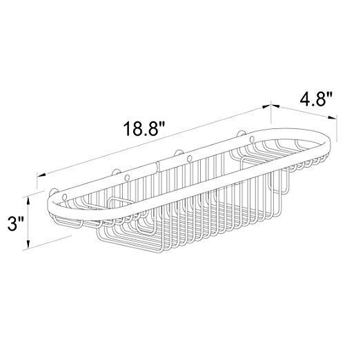 Ginger 503L/SN Splashables Shower, Satin Nickel, 18" Large Combination Basket