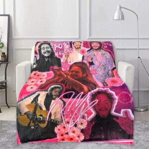 Rapper Soft Flannel Plush Cozy Throw Hip Hop Lightweight Micro Fleece Blankets for Bed/Sofa/Living Room/Travel 40x50 Inch