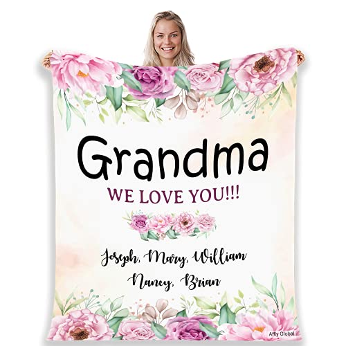 We Love You, Customized Blanket, for Grandparents, Gigi, Nana, Best and Premium Quality Blanket, Birthday, Christmas Day, Super Soft and Warm Blanket