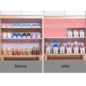 JYQ-SZRQ Shoe Rack Organizer Shoe Slots Organizer,Adjustable Shoe Rack Storage, Space Save Shoe Holder,Home Double Layer Shoe Rack Storage Rack Holder (Color : Gray)