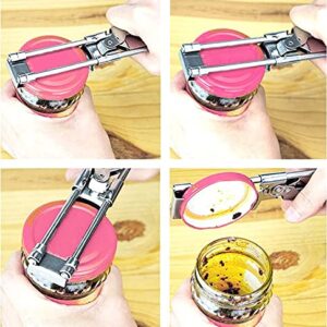 Master Opener Adjustable Jar & Bottle Opener, Manual Jar Bottle Opener Kitchen Accessories,Adjustable Multifunctional Stainless Steel Can Opener Jar Lid Gripper (2pcs)