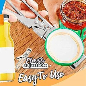 Master Opener Adjustable Jar & Bottle Opener, Manual Jar Bottle Opener Kitchen Accessories,Adjustable Multifunctional Stainless Steel Can Opener Jar Lid Gripper (2pcs)