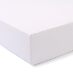serenia sleep 14" deluxe height gel memory foam mattress, made in usa, queen, white/off white